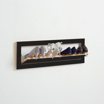 Fläpps Shelf 80x27-1 Shoe Rack - Black by Ambivalenz - view 3