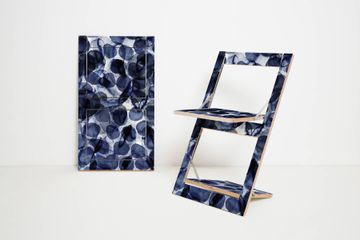Fläpps Folding Chair - Bubbles Indigo - Pattern Studio by Ambivalenz