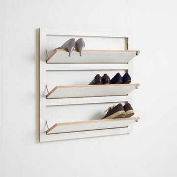 Fläpps Shelf 80x80-3 Shoe rack - White by Ambivalenz - view 3