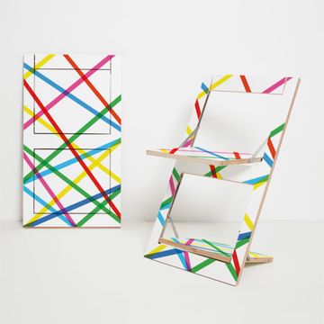 Fläpps Folding Chair - Colored Lines by Ambivalenz