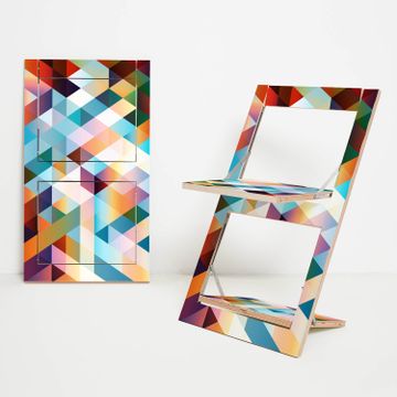 Fläpps Folding Chair - Criss Cross Red by Ambivalenz