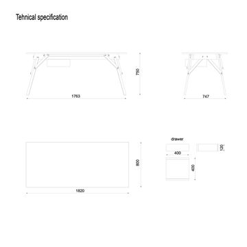 ATELIER DESK WITH DRAWER by Askia - view 5
