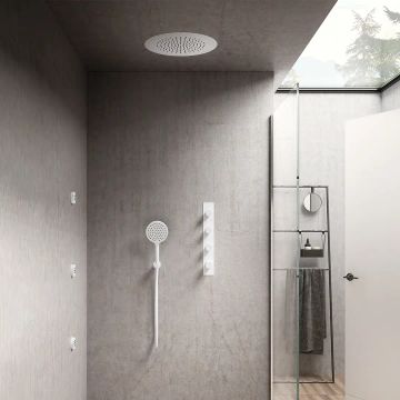 Set doccia con presa acqua e supporto fisso per doccia 3 getti ø 140 mm by AQUAELITE - view 7