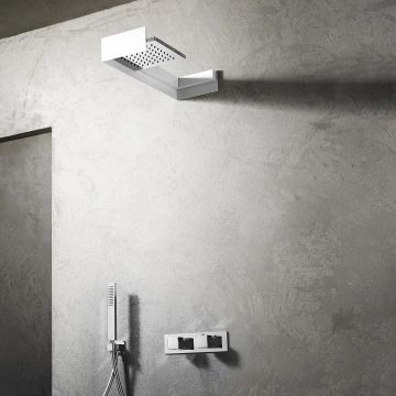 Soffione a parete 500×200 mm con soffione ABS 200×200 mm by AQUAELITE - view 4