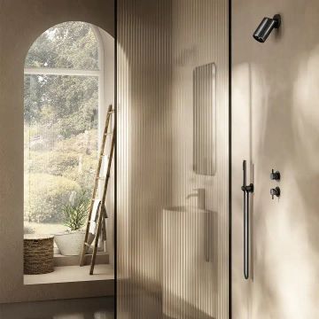 Set doccia con presa acqua e supporto per doccetta tonda acciaio inox by AQUAELITE - view 4