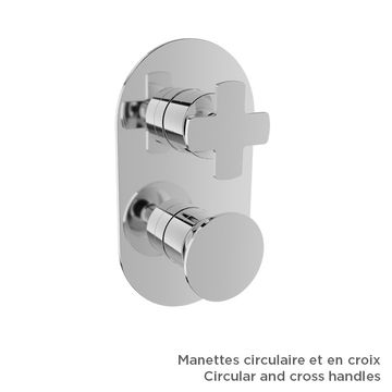 Valve de douche thermostatique pression équilibrée avec dérivateur 3 voies (sans manette) by BARIL - view 5