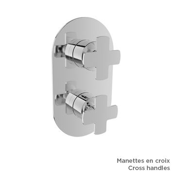 Valve de douche thermostatique pression équilibrée avec dérivateur 3 voies (sans manette) by BARIL - view 7