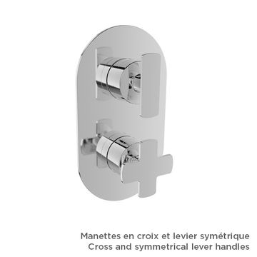 Valve de douche thermostatique pression équilibrée avec dérivateur 3 voies (sans manette) by BARIL - view 8