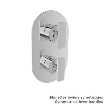 Valve de douche thermostatique pression équilibrée avec dérivateur 3 voies (sans manette) by BARIL - view 9