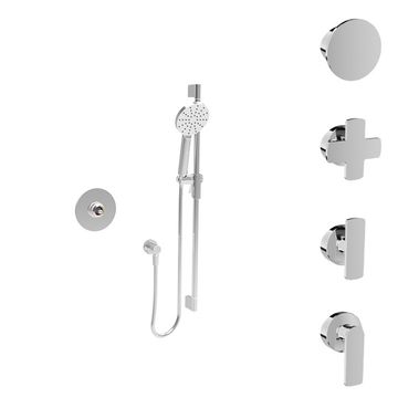 Ensemble complet de douche à pression équilibrée (manette au choix) by BARIL - view 2