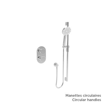 Finition seule pour ensemble de douche thermostatique à pression équilibrée (manettes au choix) by BARIL - view 3