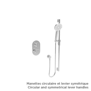 Finition seule pour ensemble de douche thermostatique à pression équilibrée (manettes au choix) by BARIL - view 5