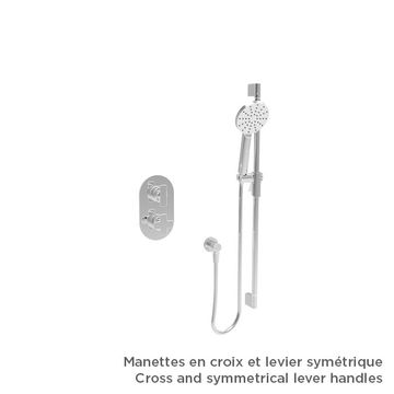 Finition seule pour ensemble de douche thermostatique à pression équilibrée (manettes au choix) by BARIL - view 7