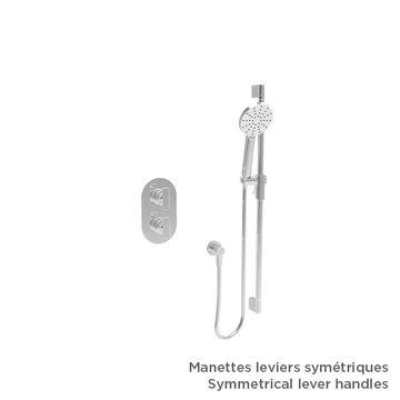 Finition seule pour ensemble de douche thermostatique à pression équilibrée (manettes au choix) by BARIL - view 8