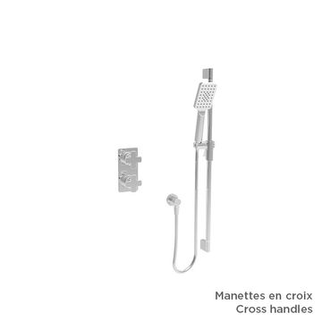 Ensemble complet de douche thermostatique à pression équilibrée (manettes au choix) by BARIL - view 6