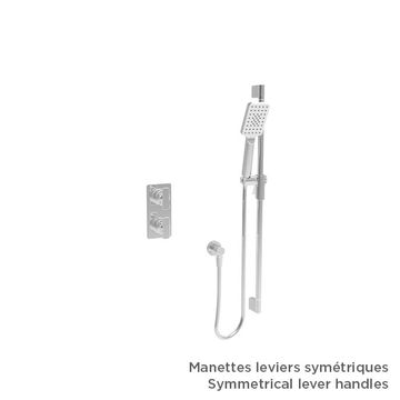 Ensemble complet de douche thermostatique à pression équilibrée (manettes au choix) by BARIL - view 8