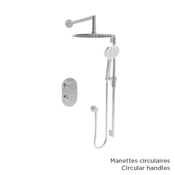 Finition seule pour ensemble de douche thermostatique à pression équilibrée (manettes au choix) by BARIL - view 3