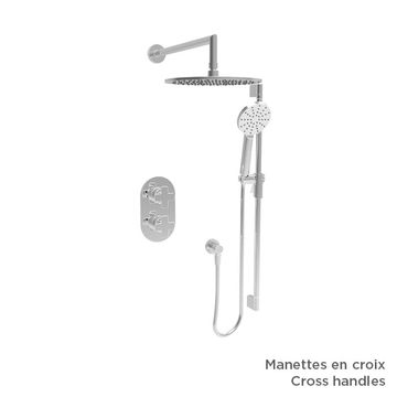 Finition seule pour ensemble de douche thermostatique à pression équilibrée (manettes au choix) by BARIL - view 6