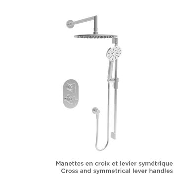 Finition seule pour ensemble de douche thermostatique à pression équilibrée (manettes au choix) by BARIL - view 7