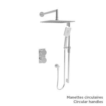 Ensemble complet de douche thermostatique à pression équilibrée (manettes au choix) by BARIL - view 3