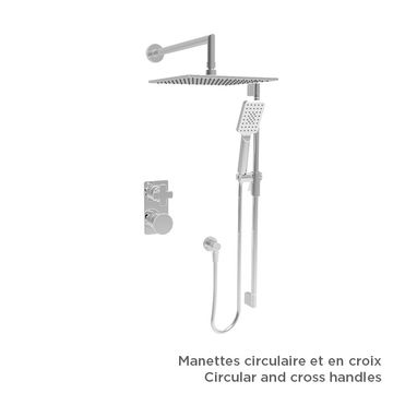 Ensemble complet de douche thermostatique à pression équilibrée (manettes au choix) by BARIL - view 4