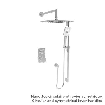 Ensemble complet de douche thermostatique à pression équilibrée (manettes au choix) by BARIL - view 5