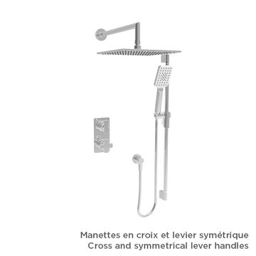Ensemble complet de douche thermostatique à pression équilibrée (manettes au choix) by BARIL - view 7