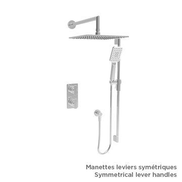 Ensemble complet de douche thermostatique à pression équilibrée (manettes au choix) by BARIL - view 8