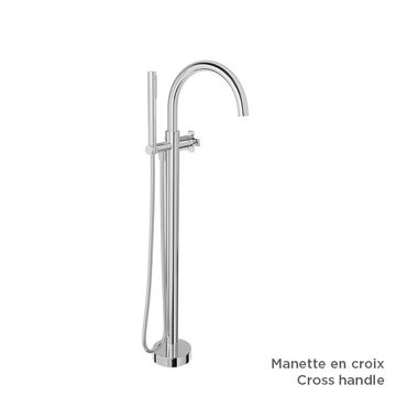Finition seule pour robinet de bain au sol avec douchette (manette au choix) by BARIL - view 4
