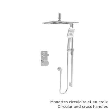 Finition seule pour ensemble de douche thermostatique à pression équilibrée (manettes au choix) by BARIL - view 4