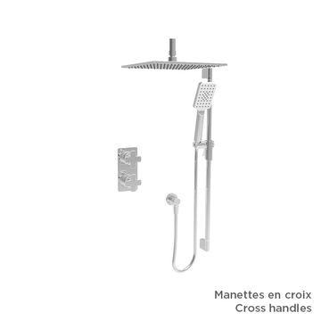 Finition seule pour ensemble de douche thermostatique à pression équilibrée (manettes au choix) by BARIL - view 6