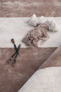 Tapis Stripes Nude Craie by Bérengère Leroy - view 2