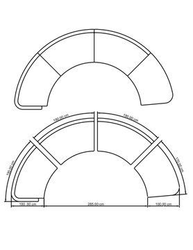 Canapé Curve circulaire Baobab 1 / Fabriqué en France  by Bérengère Leroy - view 4
