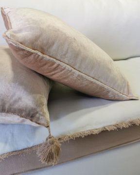 Canapé Mille Et Une Nuit 180 cm en lin lavé Capri blanc by Bérengère Leroy - view 3