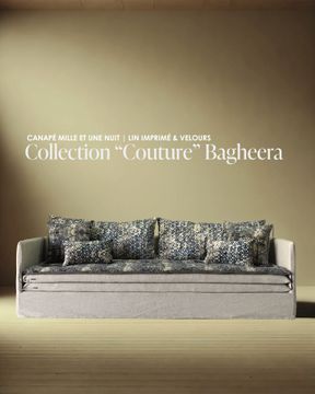 Canapé Mille Et Une Nuit 250 cm Collection « Couture » Bagheera by Bérengère Leroy - view 3