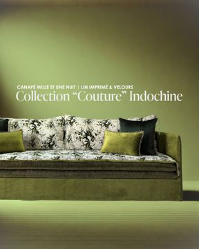 Canapé Mille Et Une Nuit 250 cm Collection « Couture » Indochine by Bérengère Leroy - view 3