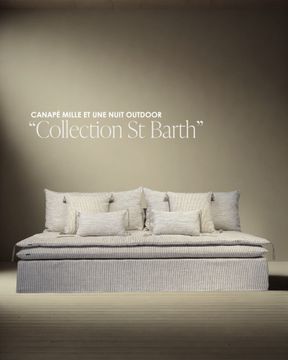 Canapé Mille Et Une Nuit 220 cm à usage « Outdoor » Collection Saint Barth by Bérengère Leroy - view 7
