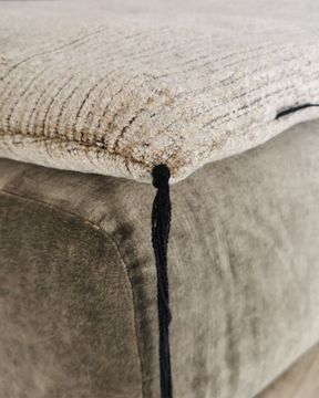Canapé daybed Charlotte 200 cm en lin Vérone chenille soft washed arabica by Bérengère Leroy - view 2