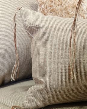 Canapé Bohème 260 cm matelassé en lin chiné Noctan beige Cappuccino by Bérengère Leroy - view 4