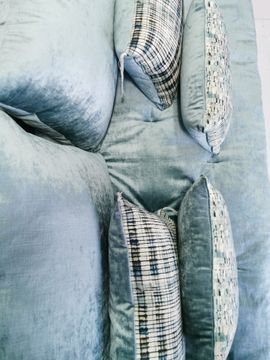 Canapé Mille Et Une Nuit 200 cm Collection « Couture » Cobalt in love by Bérengère Leroy - view 4