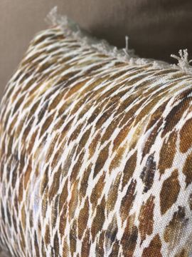 Canapé Bohème 200 cm en tissu Origine chanvre & fibres d’eucalyptus coloris havane beach by Bérengère Leroy - view 2