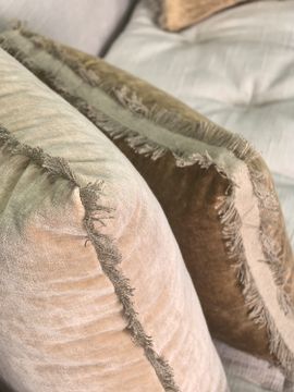 Canapé convertible Mille Et Une Nuit 180 cm en Tribu ciment ( couchage 140 cm ) by Bérengère Leroy - view 2