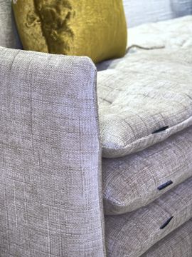 Canapé convertible Mille Et Une Nuit 200 cm en Tribu beige ciment ( couchage 160 cm ) / Fabriqué en France by Bérengère Leroy - view 2