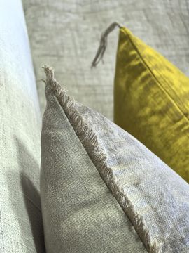Canapé convertible Mille Et Une Nuit 200 cm en Tribu beige ciment ( couchage 160 cm ) / Fabriqué en France by Bérengère Leroy - view 3