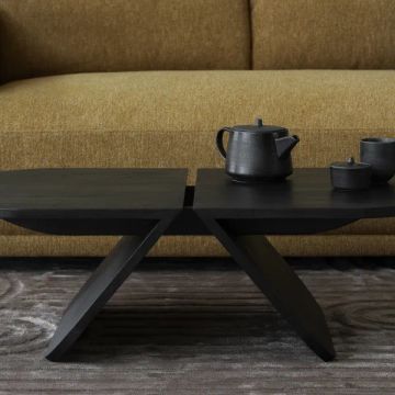 AVIO coffee table in oak, Black Oak, 100 x 54 cm by Blomus - view 2