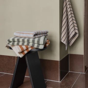 ARTO bath towel made from organic cotton in Desert Sage by Blomus - view 3