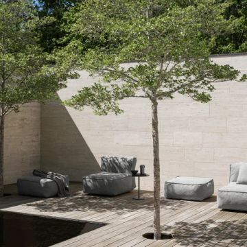 Outdoor Lounge Stool GROW in Cloud, excl. base plate by Blomus - view 3