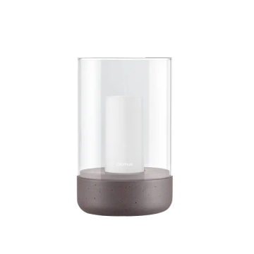 CALMA Cedar Wood M lantern made of glass & polyresin by Blomus - view 2