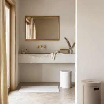 TORU Ceramic Stool Lily White, cylindrical, unique, modern by Blomus - view 2