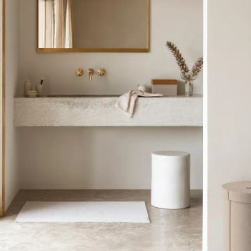 TORU Ceramic Stool Lily White, cylindrical, unique, modern by Blomus - view 3